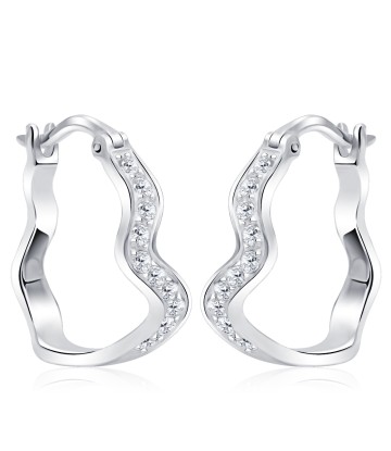 Gorgeous Designed Silver Hoop Earring HO-2513